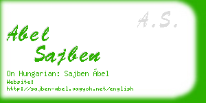 abel sajben business card