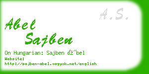 abel sajben business card